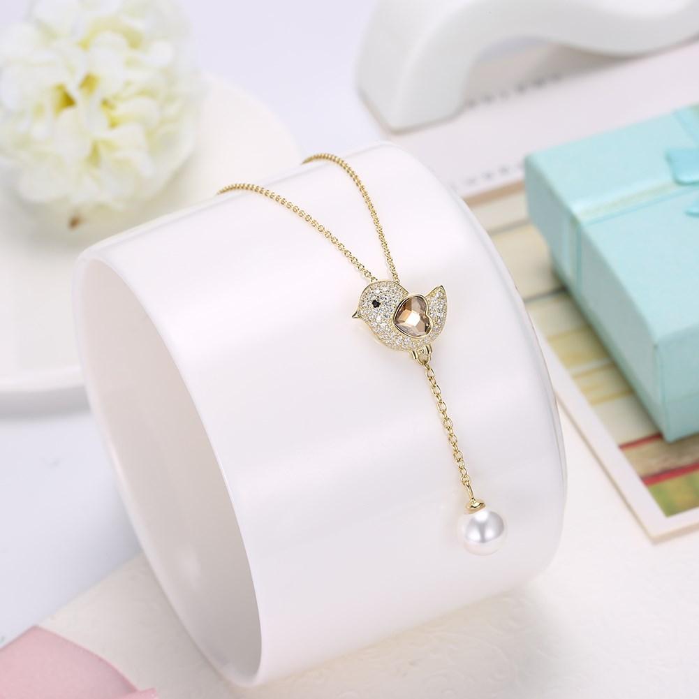 Sterling Silver Necklace with Crystals