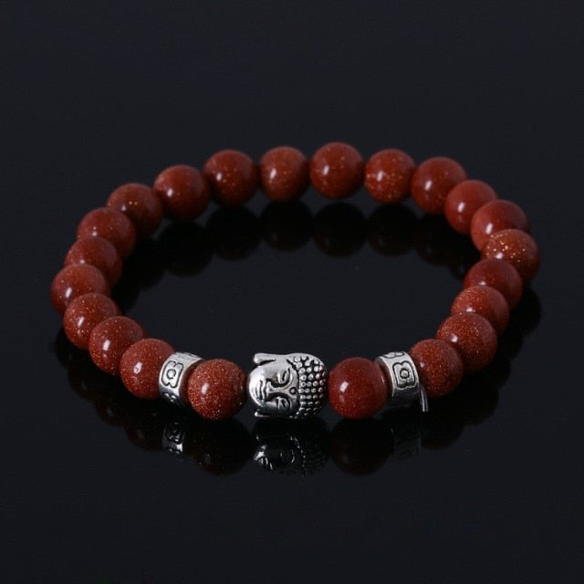 Tiger Eye Lava Stone Bead Buddha Bracelet Jewelry Yoga Prayer Bracelets Men Women Mujer Pulseras Fashion Jewelry