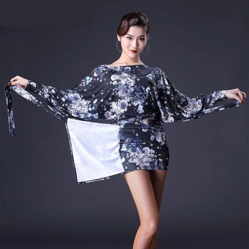 2021 Women Latin Dance Tops Female Adult New Practice Clothes Training Dance Clothing Ballroom Cha Cha Salsa Dancing Shirt S-XL