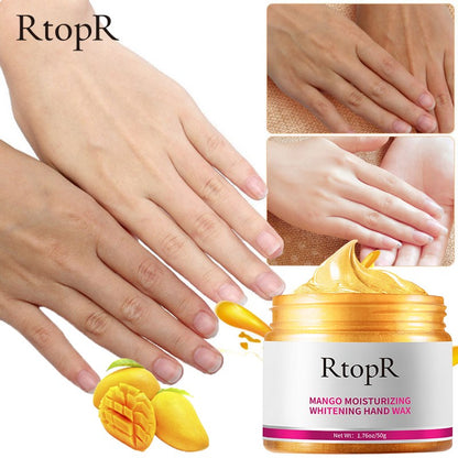 RtopR Mango For Hands Mask Hand Wax Whitening Moisturizing Repair Exfoliating Calluses Filming Anti-Aging Hand Skin Cream 50g
