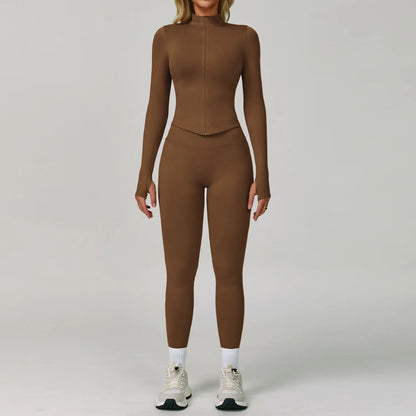 2/3PCS Seamless Yoga Set Gym Workout Suits Athletic Wear Women Legging Fitness Bra Crop Top Long Sleeve Sports Suits Sportswear