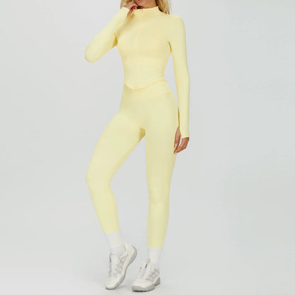 2/3PCS Seamless Yoga Set Gym Workout Suits Athletic Wear Women Legging Fitness Bra Crop Top Long Sleeve Sports Suits Sportswear