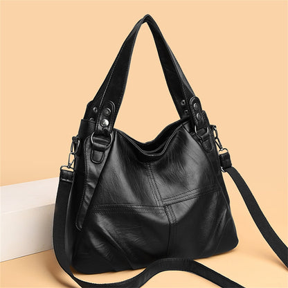 High-end Leather Top-handle Bag Casual Tote Large Capacity Woman Bags Luxury Designer Handbag Purses Brand Shoulder Sac A Main