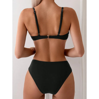 Sexy Bikini Women's Swimsuit 2026 Two-piece Swimwear High Waisted Bikinis Set Female Bathing Suit Push Up Swimming for Beachwear