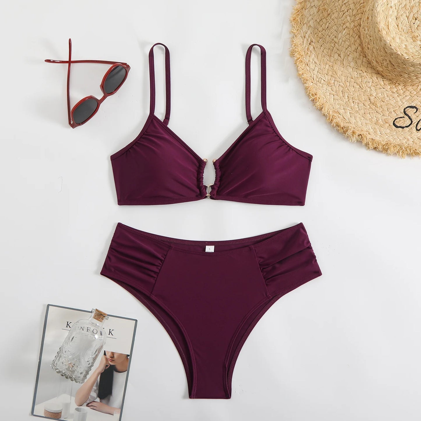 Sexy Bikini Women's Swimsuit 2026 Two-piece Swimwear High Waisted Bikinis Set Female Bathing Suit Push Up Swimming for Beachwear