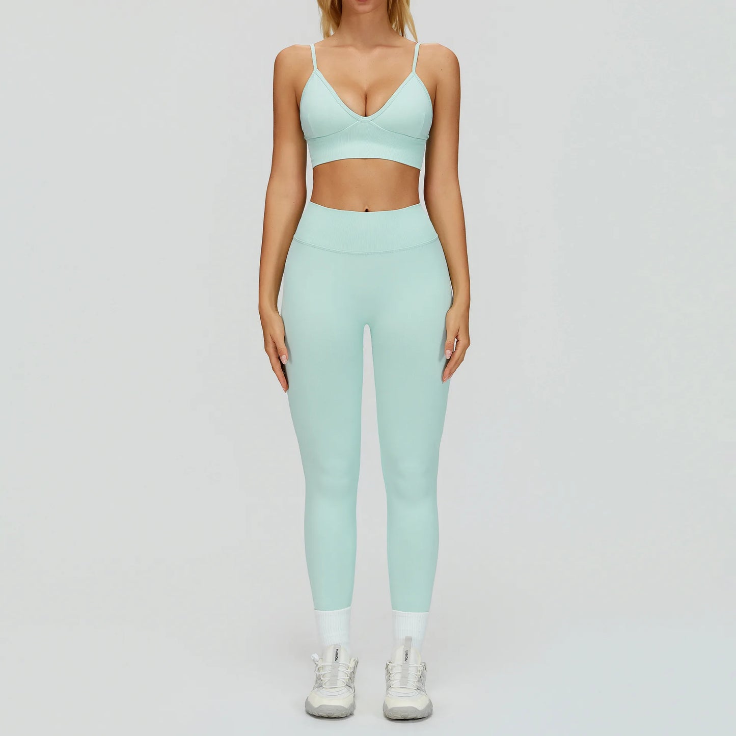 2/3PCS Seamless Yoga Set Gym Workout Suits Athletic Wear Women Legging Fitness Bra Crop Top Long Sleeve Sports Suits Sportswear