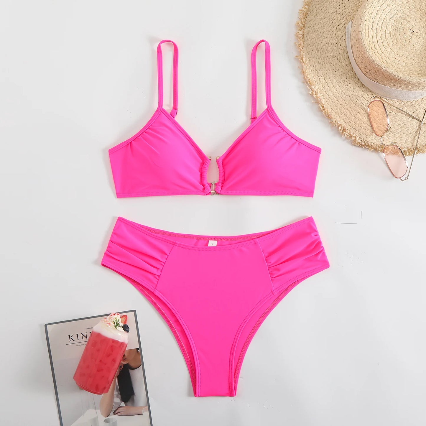 Sexy Bikini Women's Swimsuit 2026 Two-piece Swimwear High Waisted Bikinis Set Female Bathing Suit Push Up Swimming for Beachwear