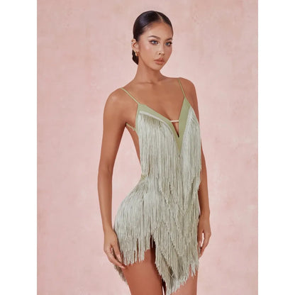 ZYM fringe latin dress competition salsa dress cha cha dress new latin dress wine red black green blue 2420