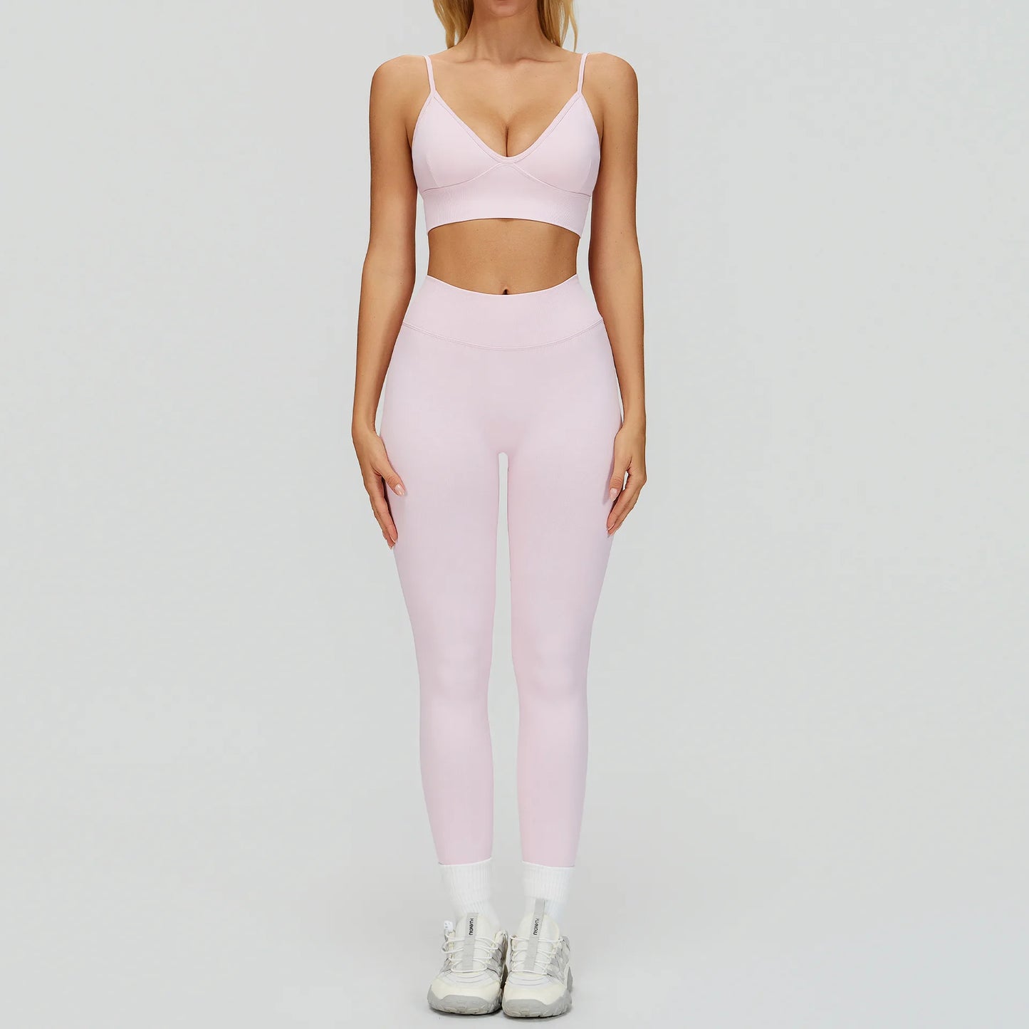 2/3PCS Seamless Yoga Set Gym Workout Suits Athletic Wear Women Legging Fitness Bra Crop Top Long Sleeve Sports Suits Sportswear