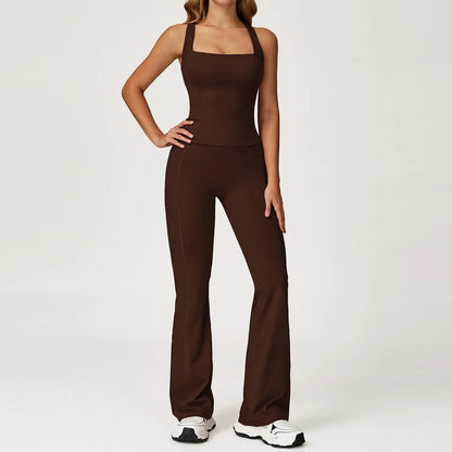 Yoga Set 2 Pieces Workout Outfits Women Clothes Fitness Sportswear Gym Tracksuit High Waist Leggings Sports Bra Athletic Wear