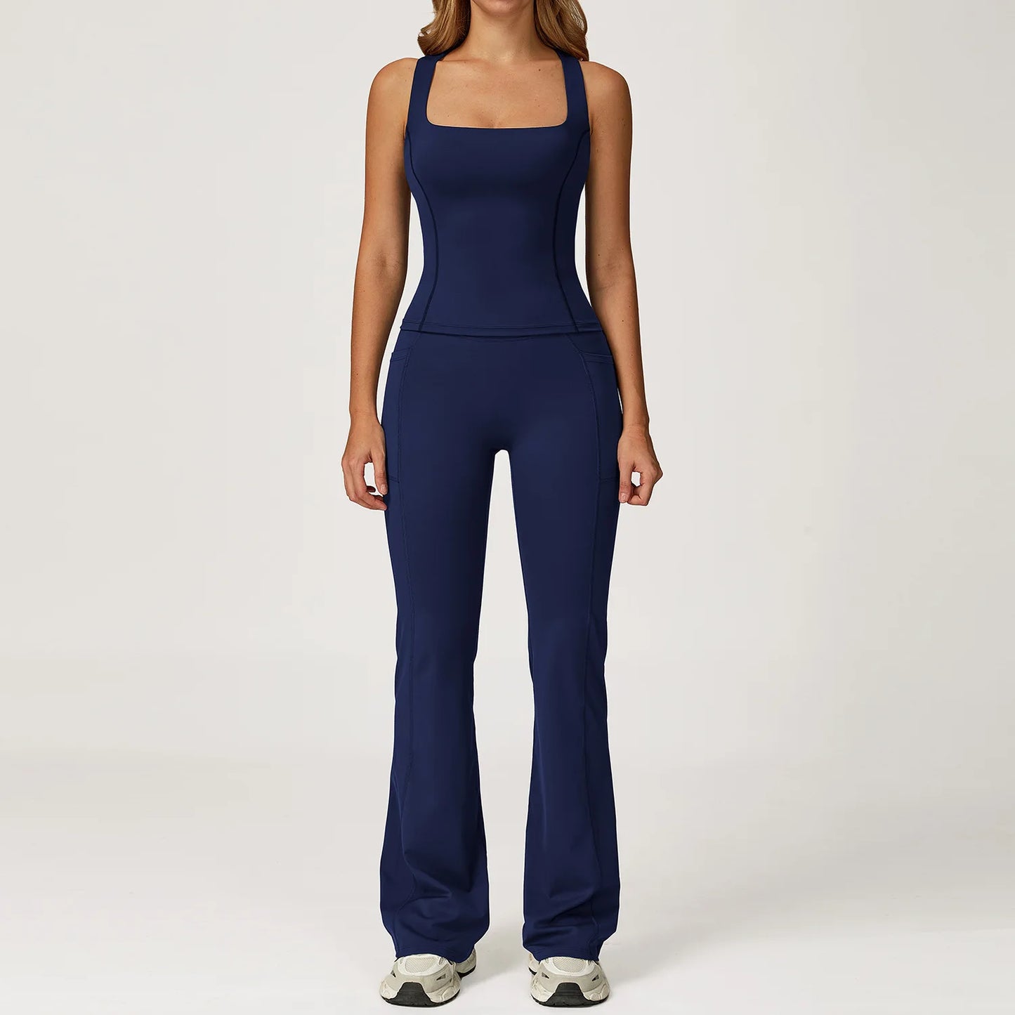 Yoga Set 2 Pieces Workout Outfits Women Clothes Fitness Sportswear Gym Tracksuit High Waist Leggings Sports Bra Athletic Wear