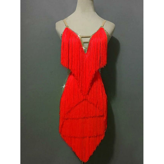 Latin Dance Dresses Women's Performance Spandex Sequin / Tassel / Splicing Sleeveless High Shorts