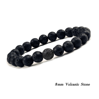 Natural Volcanic Lava Stone Beads Bracelets Aromatherapy Essential Oil Diffuser Bangle 3 Sizes