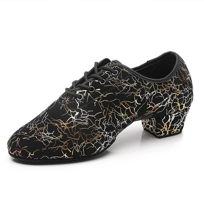 Women Latin Dance Shoes Ballroom Modern Shoes Men Jazz Shoes for Boy Dance Sneaker Black Tango Shoes Heeled 3.5cm