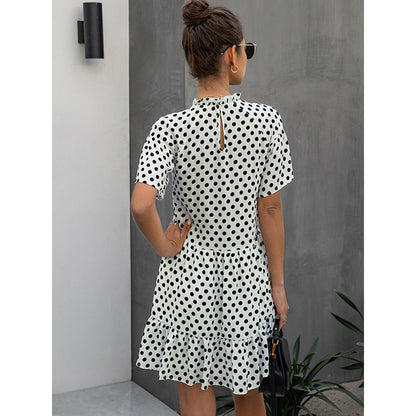 Black Dress Polka-dot Women Summer Sundresses Casual White Loose Fit Clothes Free People 2022 Yellow Womens Clothing Everyday