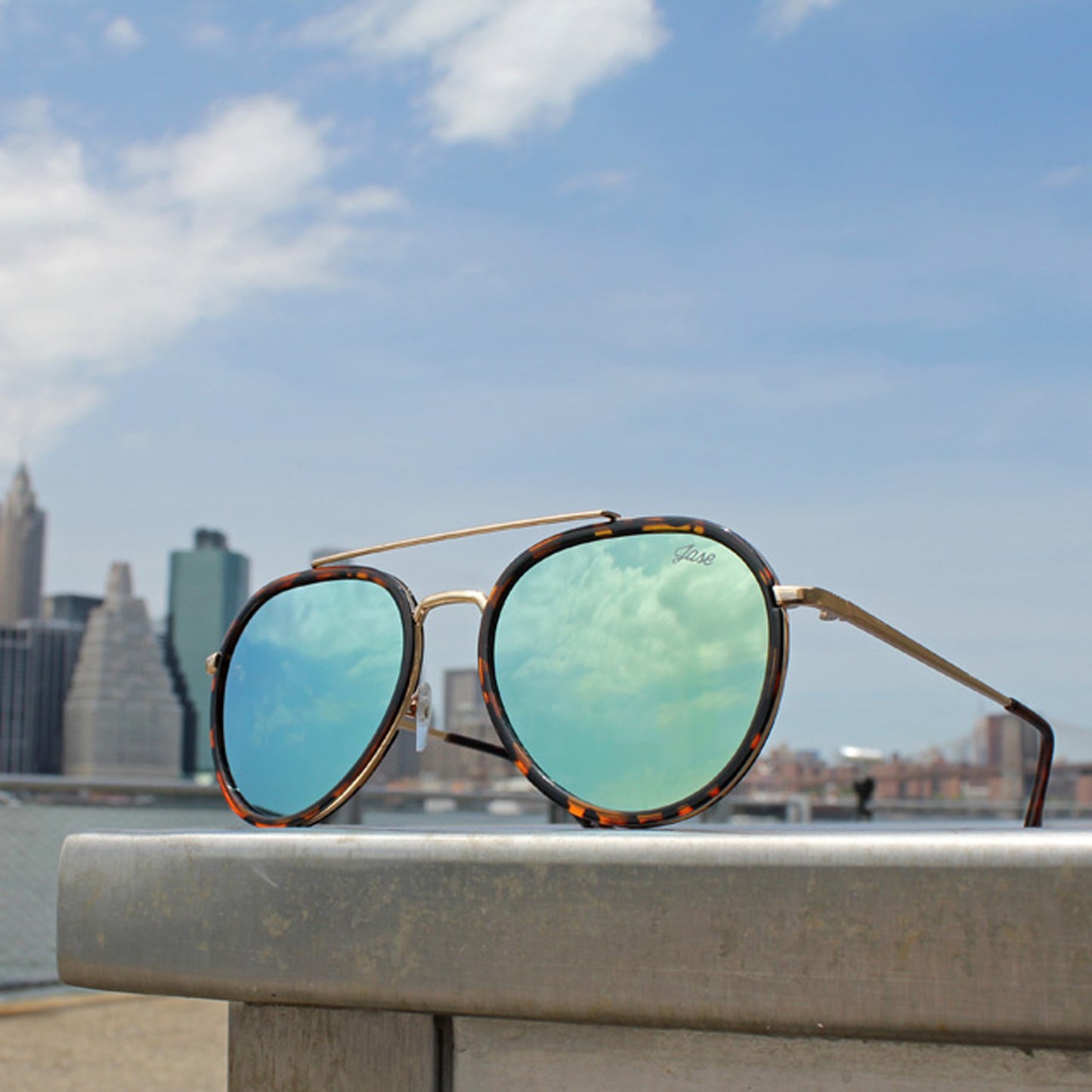 Jase New York Stark Sunglasses in Havana