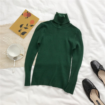 Women Knitted Ribbed Pullover Sweater