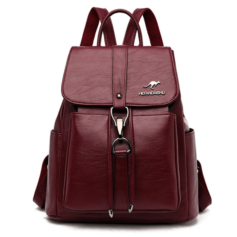 New Women's Designer Backpack Casual Back Pack for Women High Quality Leather Backpacks Female School Bags for Teenage Girls Sac