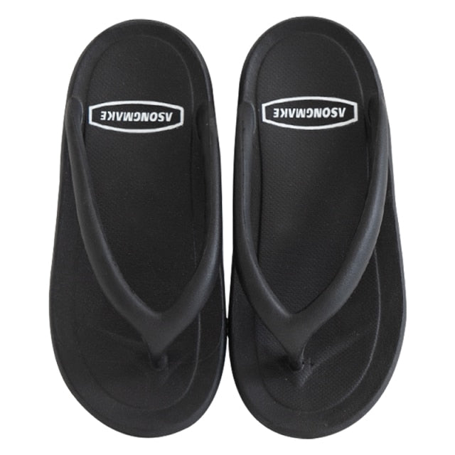 2020 Summer Slippers Man Women Casual Massage Durable Flip Flops Beach Sandals Female Wedge Shoes Striped Lady Room Slippers